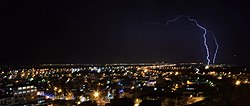 The city of Shazand at night