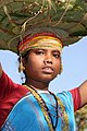 A Bondo woman walks to a weekly market in Chhattisgarh.