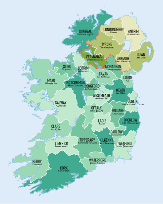 Caslys-çheerey Nerin ta taishbyney joaraghyn coondae tradishoonagh as enmyn lesh coondaeghyn Nerin Hwoaie daahit ayns daah ruy, as dagh coontae elley ayns daah glass