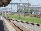 JR・東武連絡線。右がJR線、左が東武線（2009年5月）。