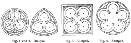 1. u. 2. Dreipass – 3. Vierpass – 4. Fünfpass