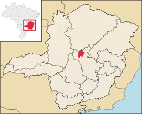 Poziția localității Corinto (Minas Gerais)