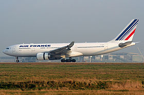 F-GZCP, l'Airbus A330 d'Air France impliqué, photographié en mars 2007, qui s'abîmera en mer deux ans plus tard.