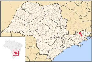 Location of Guaratinguetá in São Paulo state