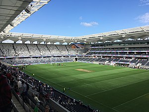 Der Innenraum des CommBank Stadium am Eröffnungstag