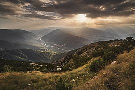 Das Vallagarina mit der Engstelle bei Serravalle südlich von Rovereto