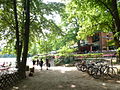 Vista dal basso del ristorante "Fischerhütte"