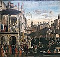 Gemälde Il miracolo della reliquia della Santa Croce (1494) von Vittore Carpaccio