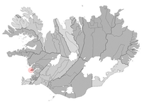 Akranes sur la mapo de Islando