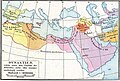 Emirate of Córdoba (756-929 AD), Idrisid dynasty (788-974 AD), Fatimid Caliphate (909-1171), Aghlabids (800-909), Tulunids (868-905), Qarmatians (899-1077), Hamdanid dynasty (890-1004 AD), Sajid dynasty (889-929), Abbasid Caliphate (750-1258/1261-1517), Buyid dynasty (934-1062), Alid dynasties of northern Iran (864-900/914-928), Saffarid dynasty (861-1002 AD), Tahirid dynasty (821-873 AD) and Samanid Empire (819-999 AD) in 900 AD.