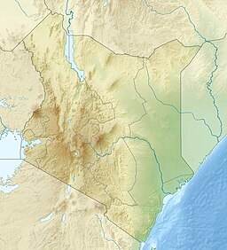 Location of Lake Kamnarok in Kenya.