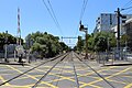 Northbound view from the Greville Street level crossing, December 2019