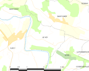 Poziția localității Le Vey