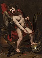 Амур, що ламає свій лук (бл. 1635 р.) – Жан Дюкамп