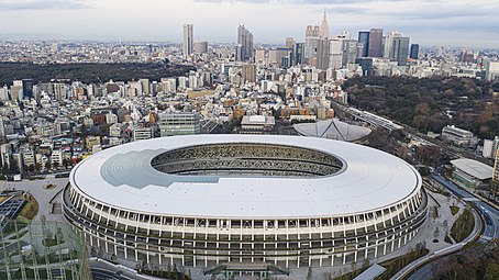 Nouveau stade olympique national, Tokyo. Kengo Kuma architectes. 2019