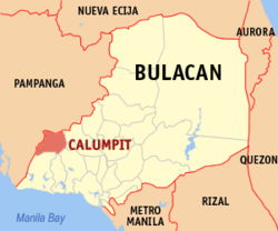 Mapa ning Bulacan ampong Calumpit ilage