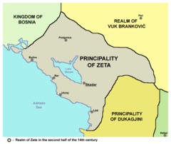 Furstendömet Zeta under 1300-talet