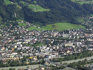 Udsigt over Schwaz fra nordøst