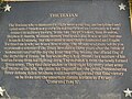 Plaque at statue of Texian, Lone Star Monument and Historical Flag Park, Conroe, TX.