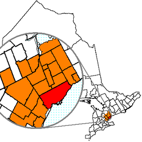 Poziția localității Toronto