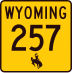 Wyoming Highway 257 marker