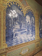 Portuguese Azulejos, at the Instituto Menezes Bragança, in the former Portuguese colony in India, Goa.