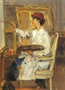 Portret van Paula Mouthaan (Isaac Israëls, ca. 1918)