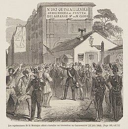 Les Montagnards lors de la journée du 13 juin 1849.