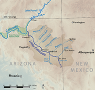 Mapa del río Pequeño Colorado