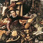 Marktfrau mit Gemüsestand, 1567, Gemäldegalerie, Berlin