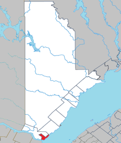 Location within La Haute-Côte-Nord RCM