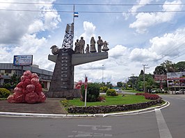 Monument en entree van Veranópolis (BR-470)