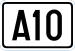 Cartouche signalétique représentant l'A10