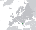 ヨーロッパにおけるマケドニアの地図