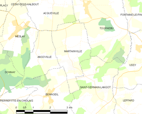 Poziția localității Martainville