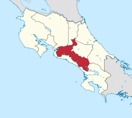 Provincia di San José – Localizzazione