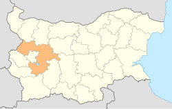 Location o Sofia Province in Bulgarie