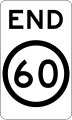 オーストラリアの最高速度制限解除の標識