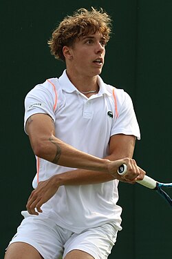 Arthur Cazaux v kvalifikaci Wimbledonu 2023