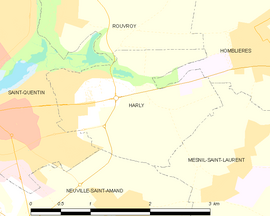 Mapa obce Harly