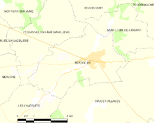 Carte de la commune de Brezolles.