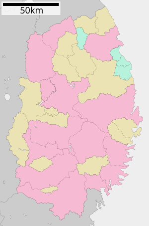 岩手県の位置（岩手県内）