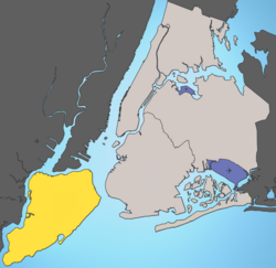 На мапі Нью-Йорку