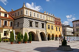 Market Square with historic and colourful tenements