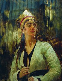 Илья Репин. Женщина с кинжалом (1876)