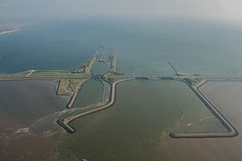 Luchtfoto van Kornwerderzand uit 2014