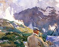 Artist in the Simplon, aquarel·la, c. 1909. Fogg Museum of Art