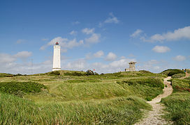 Blåvandshuk lighthouse and part of the atlantic wall