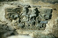 Capital with central quadriga. Butkara Stupa.