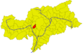 Collocatio finium municipii in Provincia Bauzanensi.